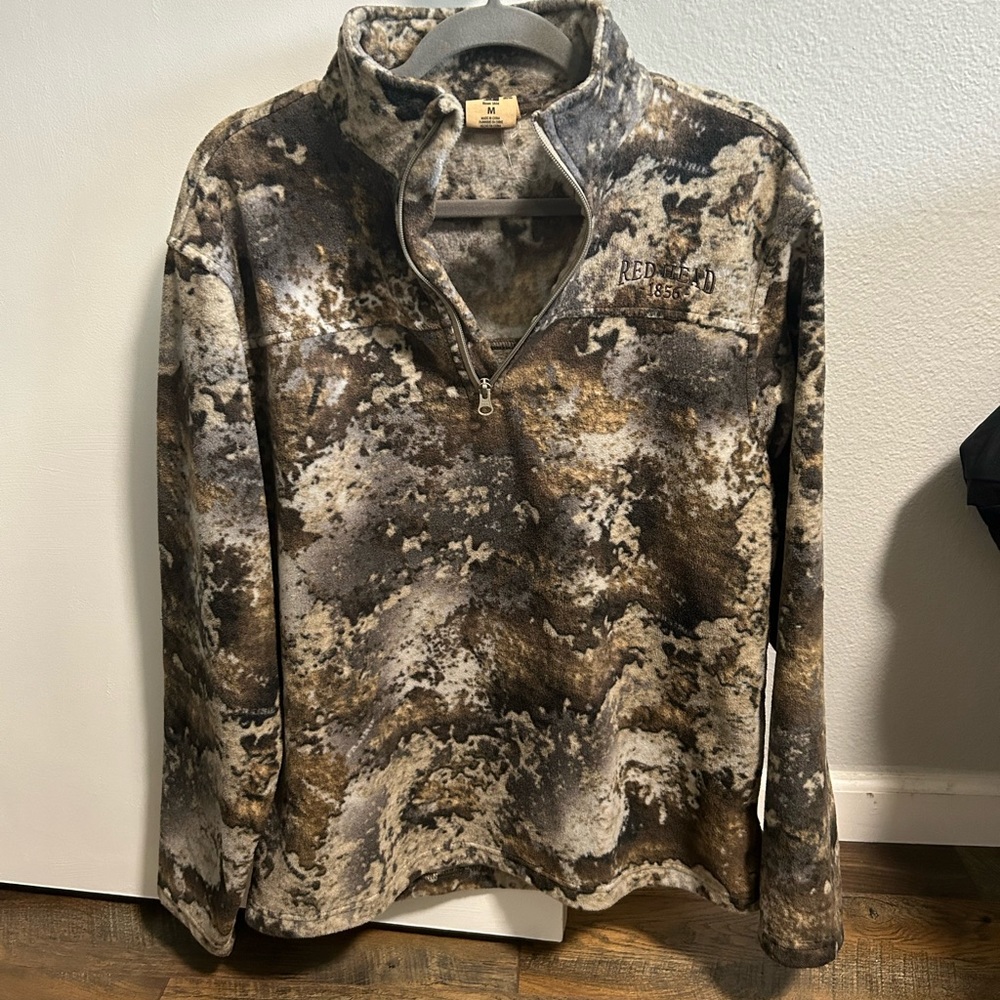 Red Head Camo Fleece Quarter Zip!